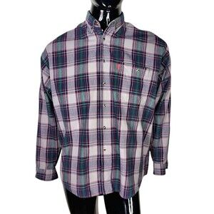 Vintage Elvi's Elvis x Levi's Collab Plaid Button-Down Shirt Size XL/XXL